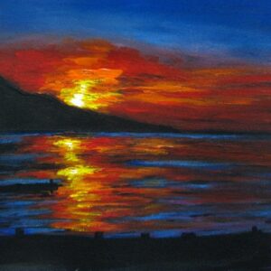 peaceful seascape ocean painting